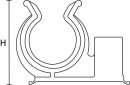 HellermannTyton - 151-00701 - Wellrohrhalter 31,8x11 mm,...