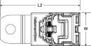 HellermannTyton - 151-01657 - Befestigungselement 153,4x34,9 mm, Bündeldurchmesser: 19,4-36,0 mm, M6, schwarz