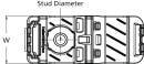 HellermannTyton - 151-03547 - Befestigungselement, Ø7.0 mm, Bündeldurchmesser Dmin=19.3mm, Dmax=36.10mm, M6, schwarz, 150ST
