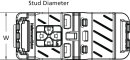 HellermannTyton - 151-03567 - Befestigungselement, Ø9.0 mm, Bündeldurchmesser Dmin=36.1mm, Dmax=50.8mm, M8, schwarz, 150ST