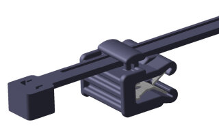 HellermannTyton - 156-00017 - Befestigungsbinder 150x4,6 mm, 2-teilig, hitzestabil, schlagzäh, schwarz