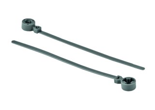HellermannTyton - 157-00065 - Befestigungsbinder 1-teilig mit Schweißbolzenaufnahme 175x5,7 mm grau
