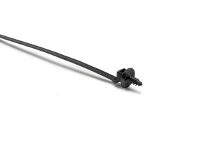 HellermannTyton - 157-00112 - Befestigungsbinder 1-teilig 203x5 mm, mit Lamellenfuß, mit Teller, für Rundlöcher, schlagzäh modifiziert, hitze- und UV-stabilisiert, schwarz