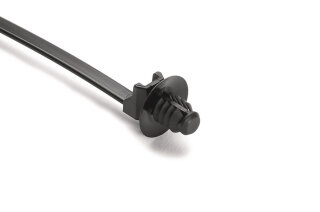 HellermannTyton - 157-00241 - 1-teiliger Befestigungsbinder 150x4,6mm mit Lamellenfuß für Rundlöcher
