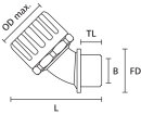HellermannTyton - 166-23402 - 45°...