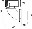 HellermannTyton - 166-50002 - 90° Verschraubung...