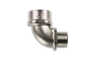HellermannTyton - 166-50003 - 90° Verschraubung Innen- und Außengewinde, Messing vernickelt