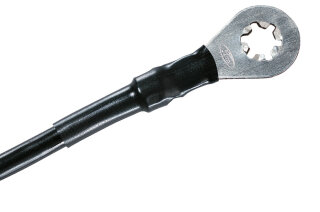 HellermannTyton - 300-73160 - Warmschrumpfschlauch 3:1 (6,6/2,4 mm), selbstverlöschend, schwarz, 300 m Rolle