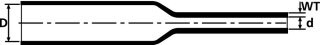 HellermannTyton - 342-30000 - Warmschrumpfschlauch 2:1 (2,4/1,2 mm), dieselresistent, schwarz, 150 m Rolle