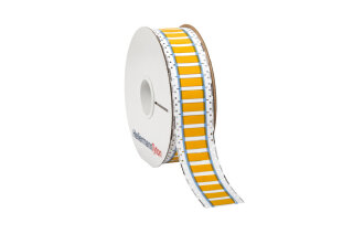 HellermannTyton - 553-60013 - Schrumpfschlauchmarkierer im Leiterformat für Thermotransferdruck 2:1 (6.4 mm/3.2 mm) gelb 50 mm