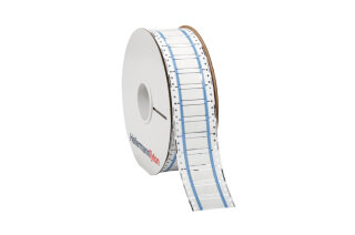 HellermannTyton - 553-60054 - Schrumpfschlauchmarkierer im Leiterformat für Thermotransferdruck 2:1 (38.1 mm/19.0 mm) weiß 16 mm