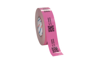 HellermannTyton - 596-00971 - Rohr-/Lagerkennzeichnungsetiketten Helatag für Thermotransferbedruckung TAG108TD1 Typ 1213 pink 40mm 1 Rolle=50m