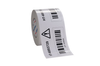 HellermannTyton - 596-03116 - Rohr-/Lagerkennzeichnungsetiketten Helatag für Thermotransferbedruckung TAGR50TD1 Typ 1213 weiß 50mm 1 Rolle=50m