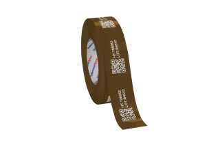 HellermannTyton - 596-03117 - Rohr-/Lagerkennzeichnungsetiketten Helatag für Thermotransferbedruckung TAGR1TD Typ 1213 braun 101,6mm 1 Rolle=50m
