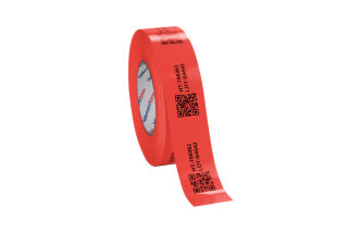 HellermannTyton - 596-12190 - Rohr-/Lagerkennzeichnungsetiketten Helatag für Thermotransferbedruckung TAG108TD1 Typ 1213 rot 40mm 1 Rolle=50m