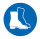 HellermannTyton - 597-65304 - Etikett Schutzanweisung Fußschutz benutzen 200.0 mm blau