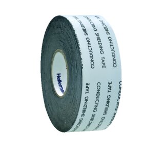 HellermannTyton - 711-10001 - Selbstverschweißendes leitfähiges Isolierband 38 mm x 9,1 m, schwarz