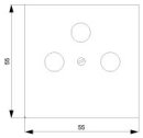 i-sys Abdeckplatte TV/RF/SAT 5TG2548-2 titanweiß...