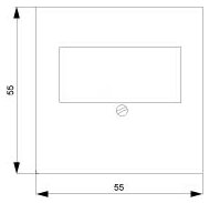 i-sys cam Abdeckplatte TAE/Lautsprecher 55x55 mm aluminiummetallic