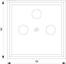 style Abdeckplatte TV/RF/SAT platinmetallic 3-Loch 68x68 mm