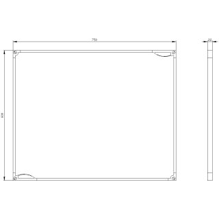 Feldabdeckung ALPHA 630 DIN geschlossen 600 x 750 mm