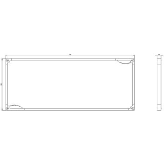 Feldabdeckung ALPHA 630 DIN geschlossen 300 x 750 mm