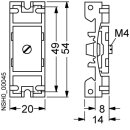 Isolierträger 8WA1857 für Tragschienen-Aufbau
