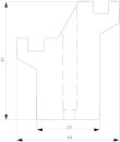 ISO-Tragbock Sammelschienen 6x6 mm 2-teilig Satz