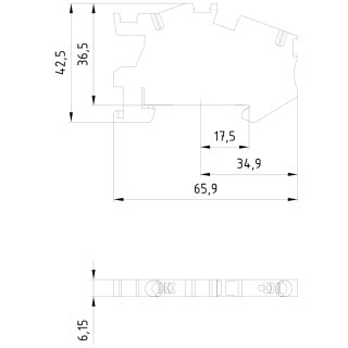 Schutzleiter-Reihenklemme DG-KL-4QMMM PE 4 mm² grün-gelb iPo-Steckanschluss