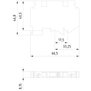 Mess-Trenn-Reihenklemme 8WH1000-7AH00 6 mm² Schraubanschluss grau