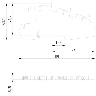 INSTA-KL 2,5 iPo-Installationsklemme L/L 2,5 mm² grau