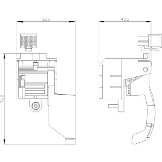 Voreilender Hilfsschalter S26 2x standard 400 V AC für 3VA27