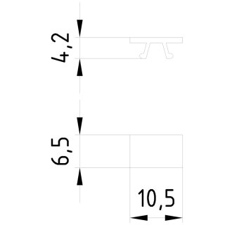Bezeichnungsschild 8WH8120-3AB35 31-40 vertikal weiß 6,2 mm