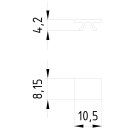 Bezeichnungsschild 8WH8112-4AA05 unbedruckt horizontal...