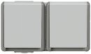 DELTA Steckdose IP44 5UB4725 SCHUKO 2-fach waagrecht...