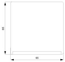 SCHUKO-Steckdose DELTA profil titanweiß mit Klappdeckel 65×65 mm