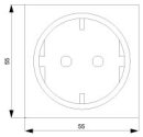 SCHUKO-Steckdose 5UB1511 16 A 250 V titanweiß