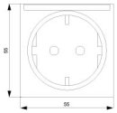 i-sys tws SCHUKO-Steckdose mit Schriftfeld 10/16 A 250 V...