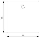 i-sys elektroweiß Wippe Symbol Glocke 55x55 mm...