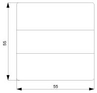 i-sys ews Wippe mit Symbol Licht 55x55 mm elektroweiß
