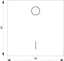 DELTA style tws Wippe mit Symbol I/O 68x68 mm...