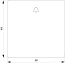DELTA style Wippe titanweiß Symbol Glocke 68x68 mm...