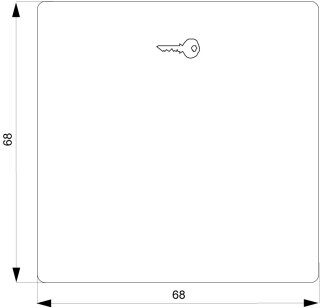 style platin Wippe Türöffner-Symbol 68x68 mm Installationsschalter