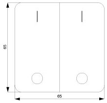 DELTA PROFIL Wippe DO-AUS 2-fach titanweiß 65x65 mm
