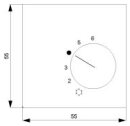 i-sys Abdeckung Temperaturregler 5TC9220 55x55 mm...