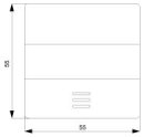 i-sys cam. Wippe Schriftfeld Fenster 55x55 mm carbonmetallic