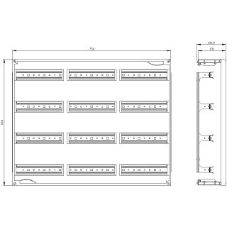 Einbausatz A400/630 EB REG 150 mm H=600 mm B=750 mm DIN