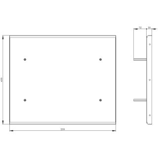 Dachwanne 8MF1064-2VH 600×400 mm Schutzart IPX1 RAL 7035