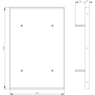 Dachwanne SIVACON 8MF1045-2VH 400 x 500 mm RAL 7035