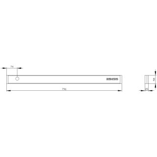 Zierblende SIVACON 8MF1080-2CD16 800 mm Schriftzug petrol